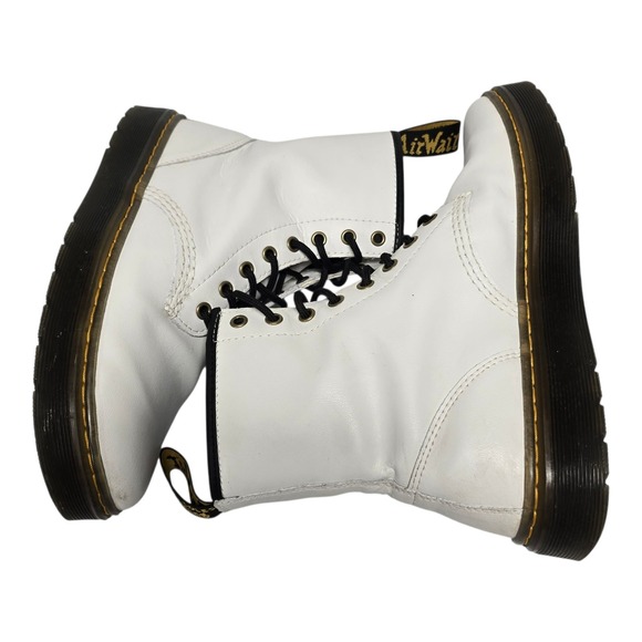 Dr. Martens Womens Size 9 41 Mens 8 White Leather Zavala Lace Up Boots - Picture 8 of 8